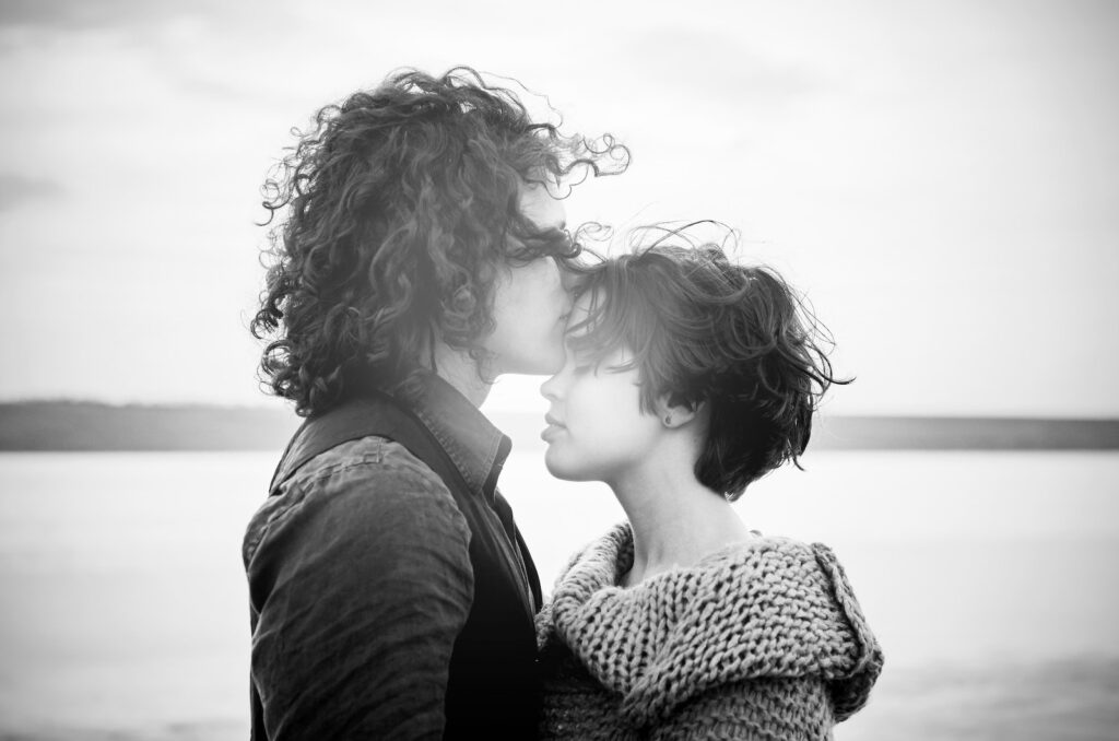 Grayscale Photo of Man Kissing Woman's Forehead-You're Ready for a Serious Relationship