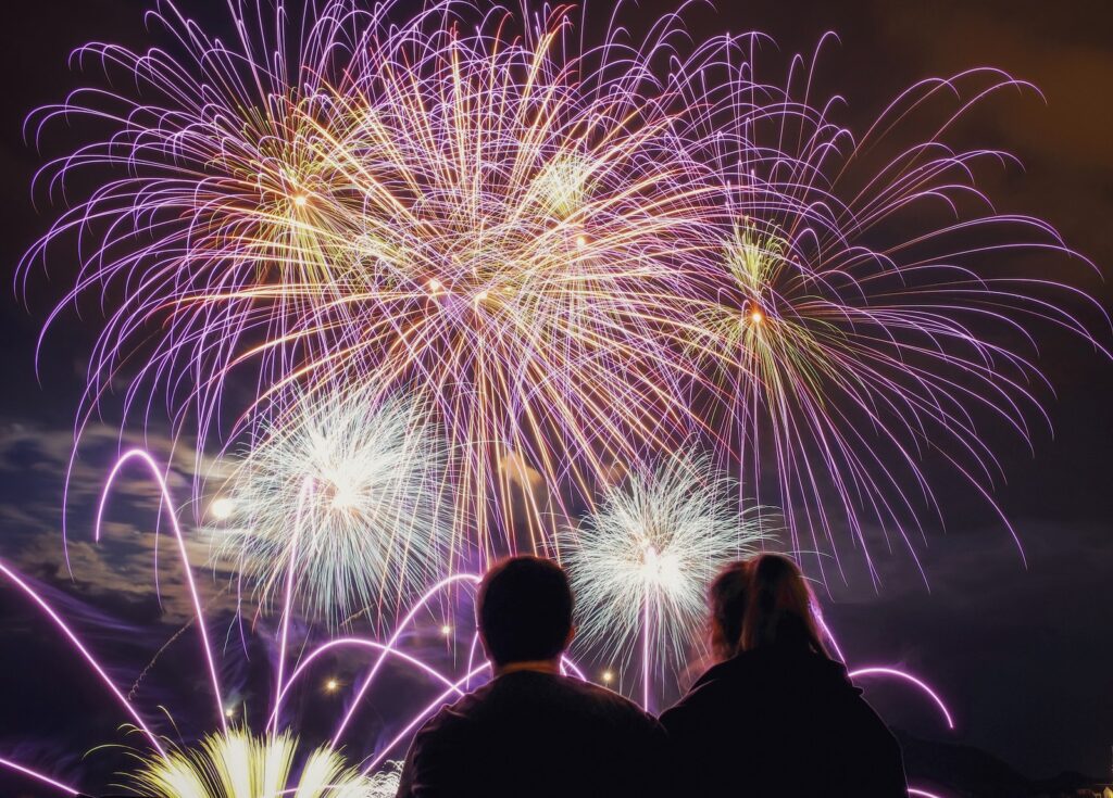 photography of fireworks during nighttime- show love