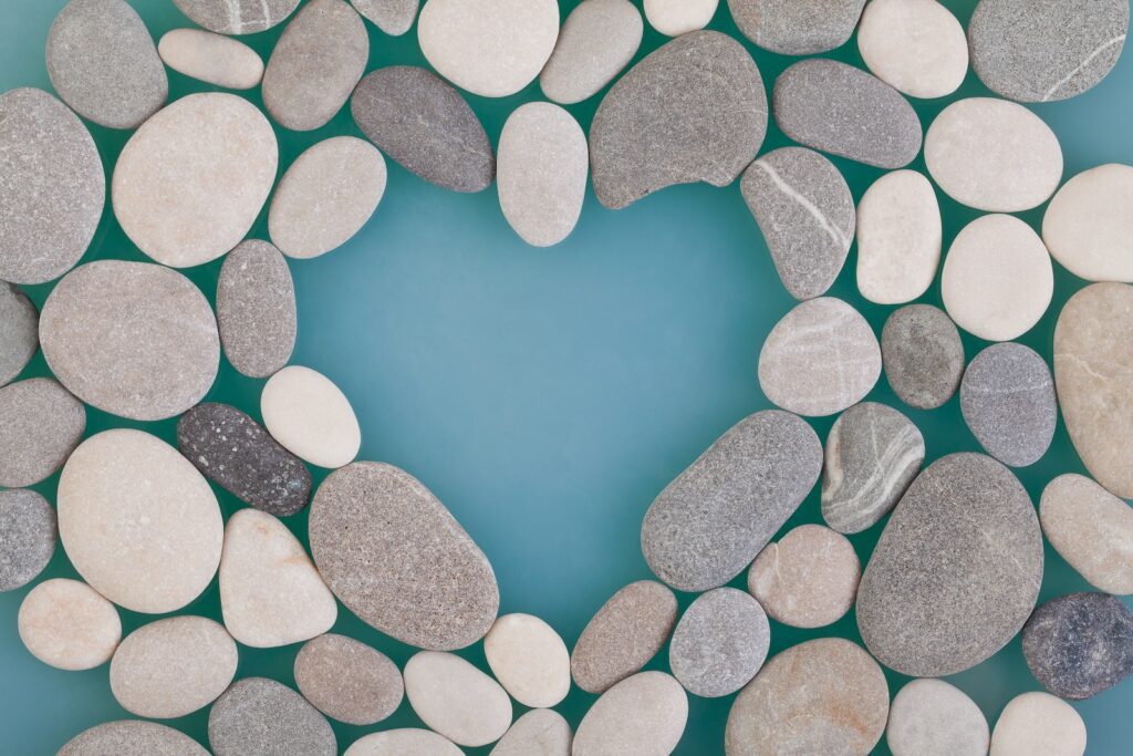 gray and black heart shaped stones- your relationship is worth saving
