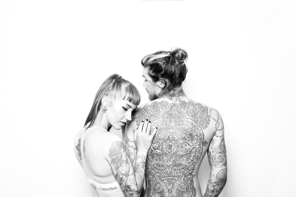 tattoos, couple, portrait-Thriving Relationship for New Couples