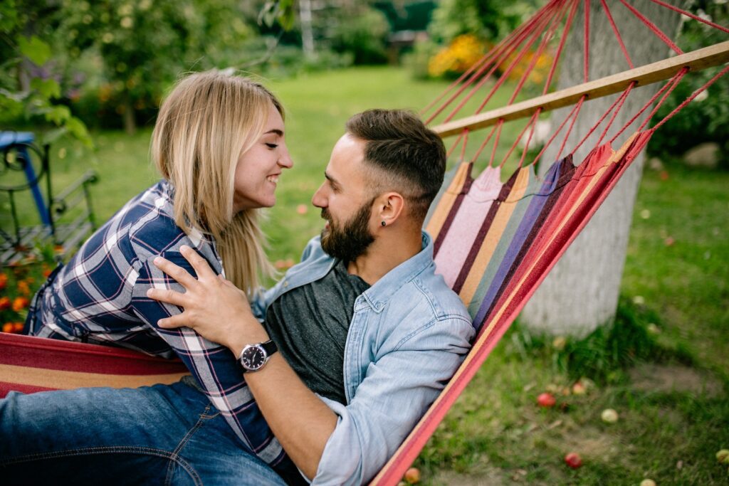 A Woman Hugging a Man on a Hammock-Dating Advice