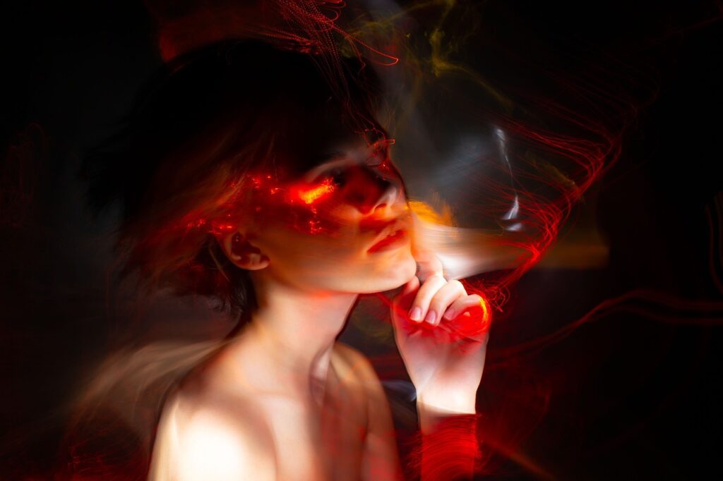 woman, beauty, light painting-Spark of Attraction