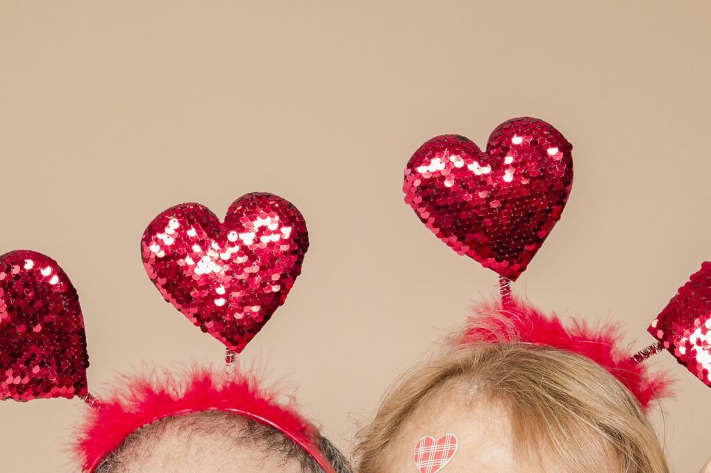 Couple Wearing Heart Headbands Irresistible Allure