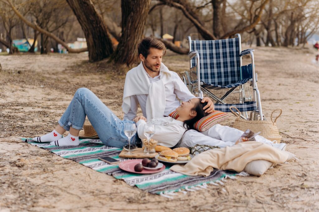 A Romantic Couple Having a Picnic Date-Obsessed with You