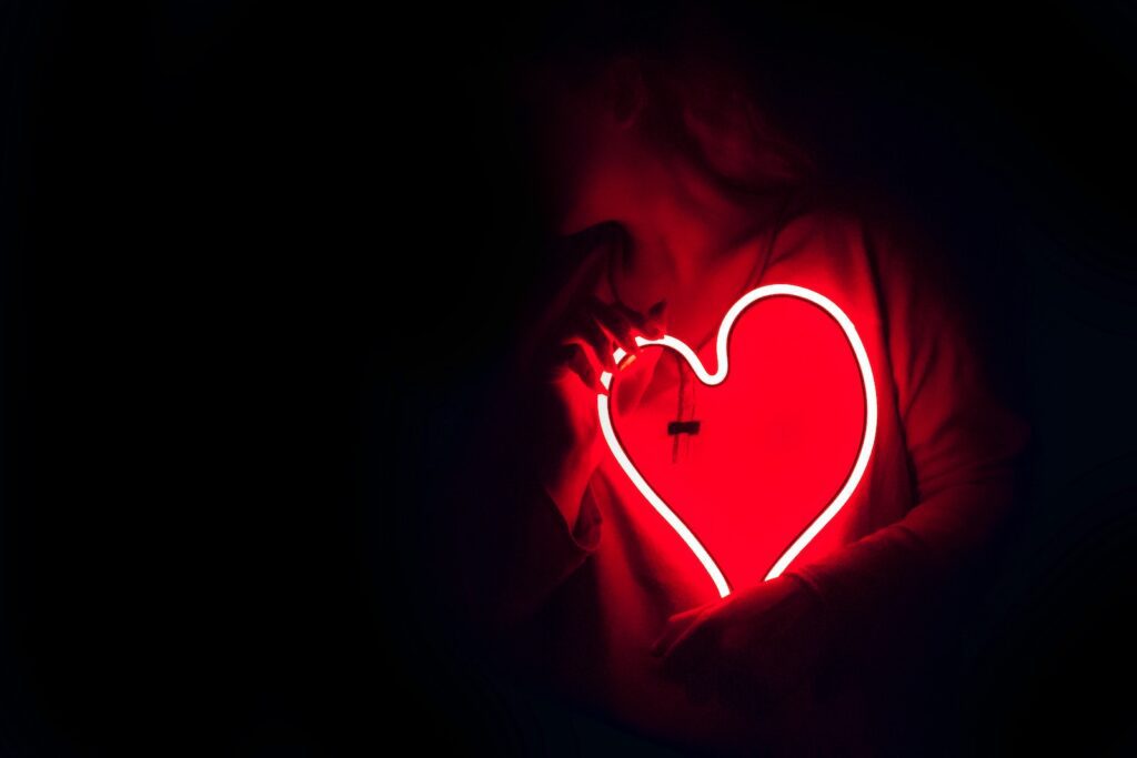 Heart-shaped Red Neon Signage-Talk to My Ex-Boyfriend