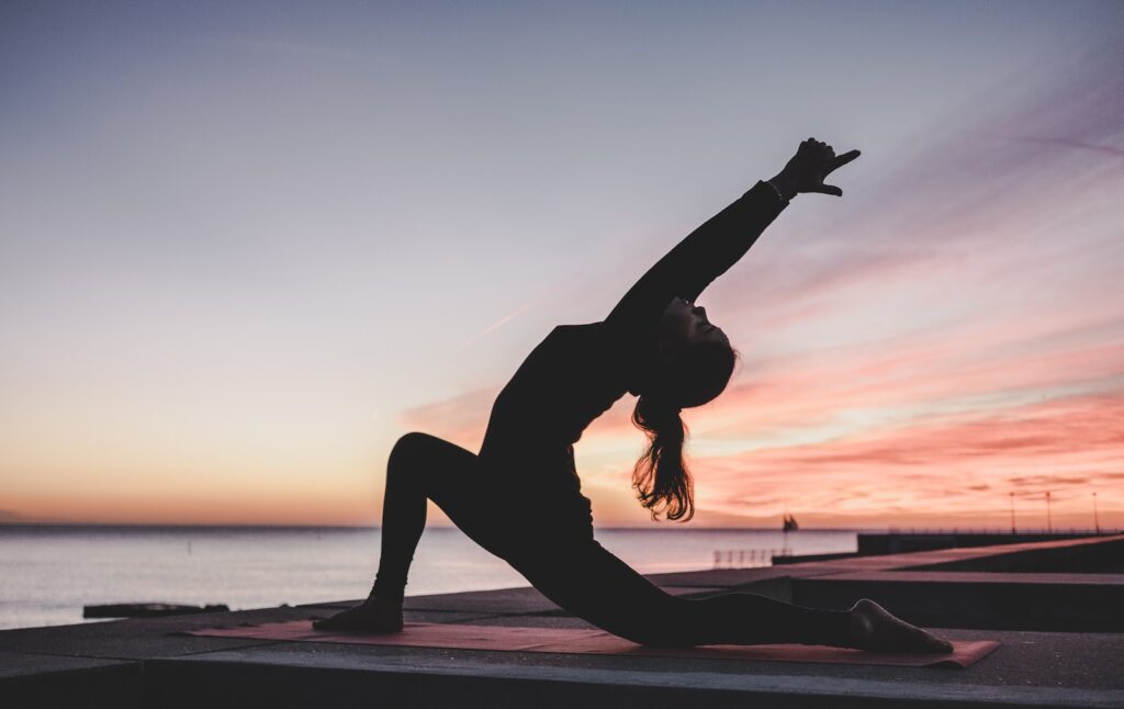 silhouette photography of woman doing yoga-Happy and Healthy Relationship