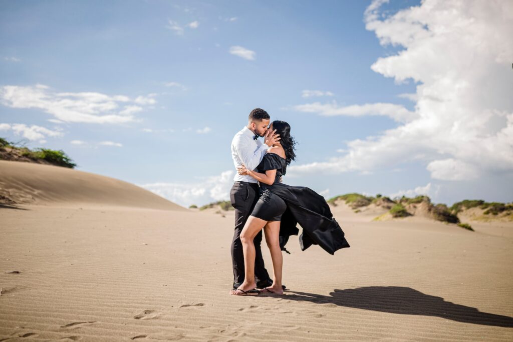 woman in white long sleeve shirt and black skirt walking on brown sand during daytime-Express Your Love to Your Partner