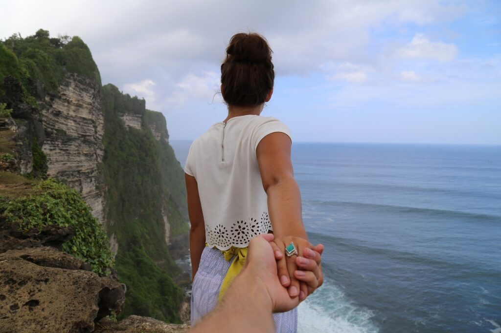 cliff, beach, holding hands-You've Found the Forever Love