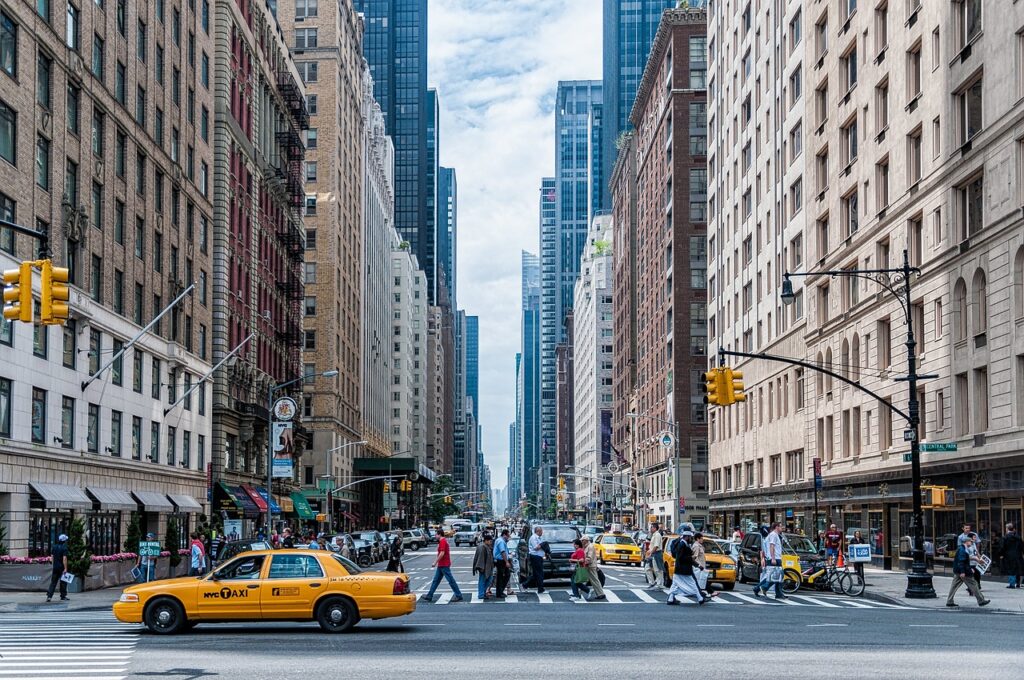 pedestrians, crossing, traffic-Best Cities for Single Women to Live-New York City