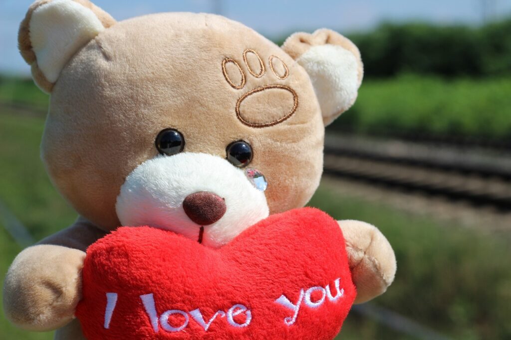 stop children suicide, teddy bear crying, railway-Yearning