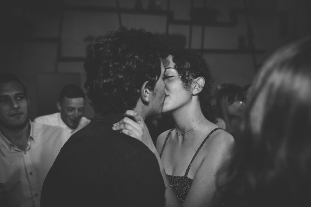 Grayscale Photo of Man and Woman Kissing-Trust-Building Habits